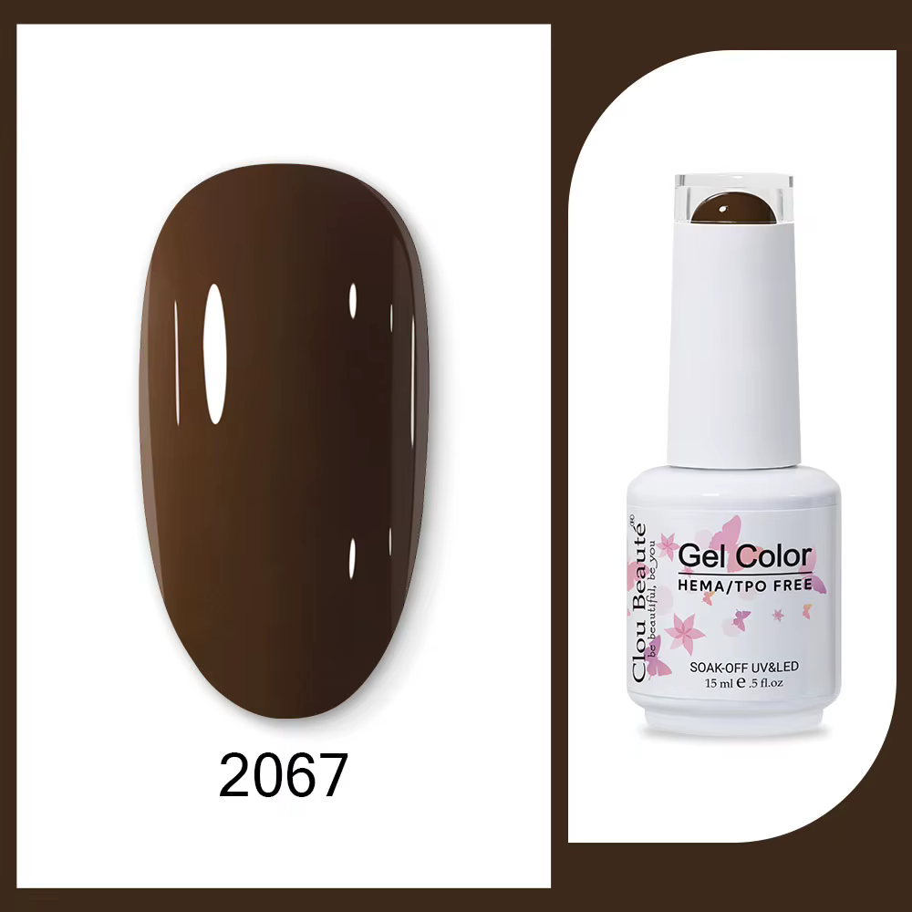 Clou Beaute 15ml HEMA TPO gratuit Gel vernis à ongles brillant foncé armée vert Gel laque Semi Perma