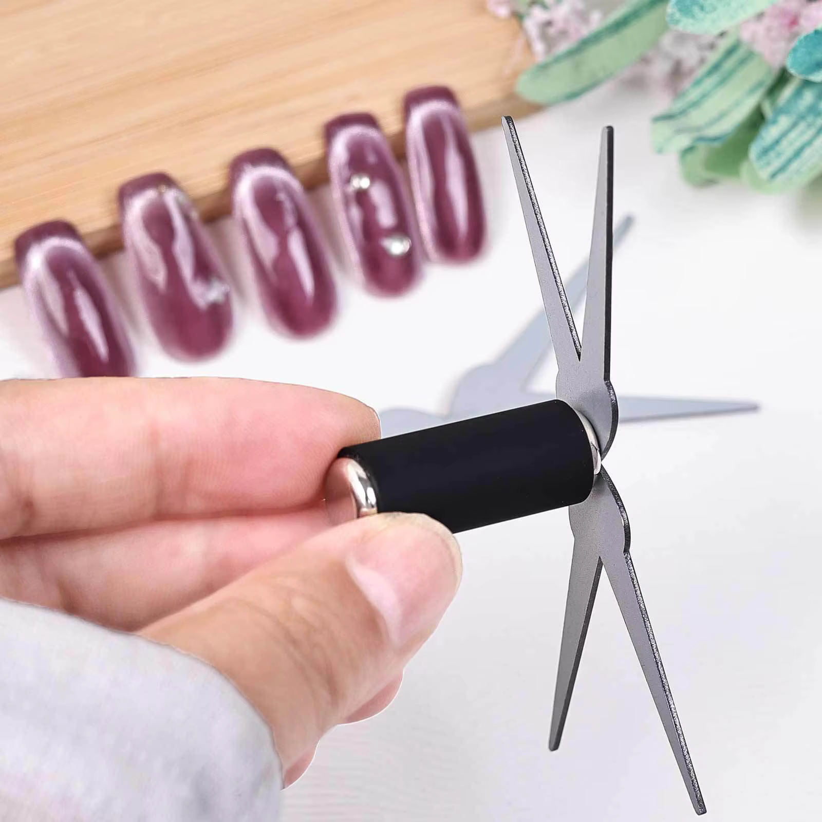 3D Double tête ongles forts forme française oeil de chat aimant effet magnétique Nail Art Gel vernis