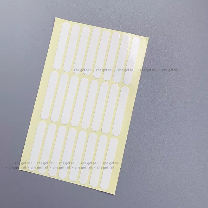 24 pièces/1 feuille de ruban adhésif pour faux ongles, présentoir de colle Double face collée, spect