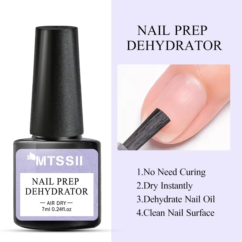 Gel de base et déshydratant pour ongles 7ml, vernis à ongles longue tenue 28 jours+, sans besoin de 