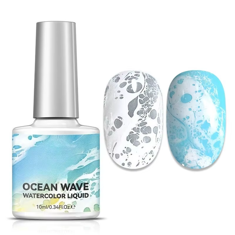 Gel à ongles liquide blanc effet vague éclatante, gel de peinture pour ongles DIY 10ml, gel à ongles