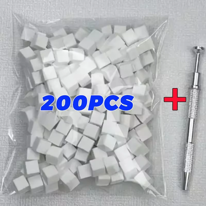 Mini éponge carrée pour Nail Art, avec 4 griffes, ensemble de pinces métalliques, éponges polyvalent