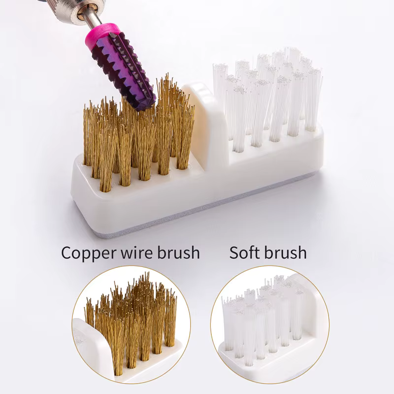 Mèches électriques pour perceuse à ongles, brosse avec boîte anti-poussière, coupe-manucure portable