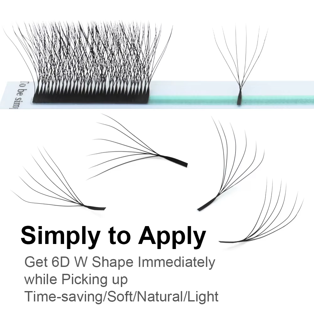 NAGARAKU 6D W forme floraison automatique Bloom ventilateurs préfabriqués Extensions de cils lumière