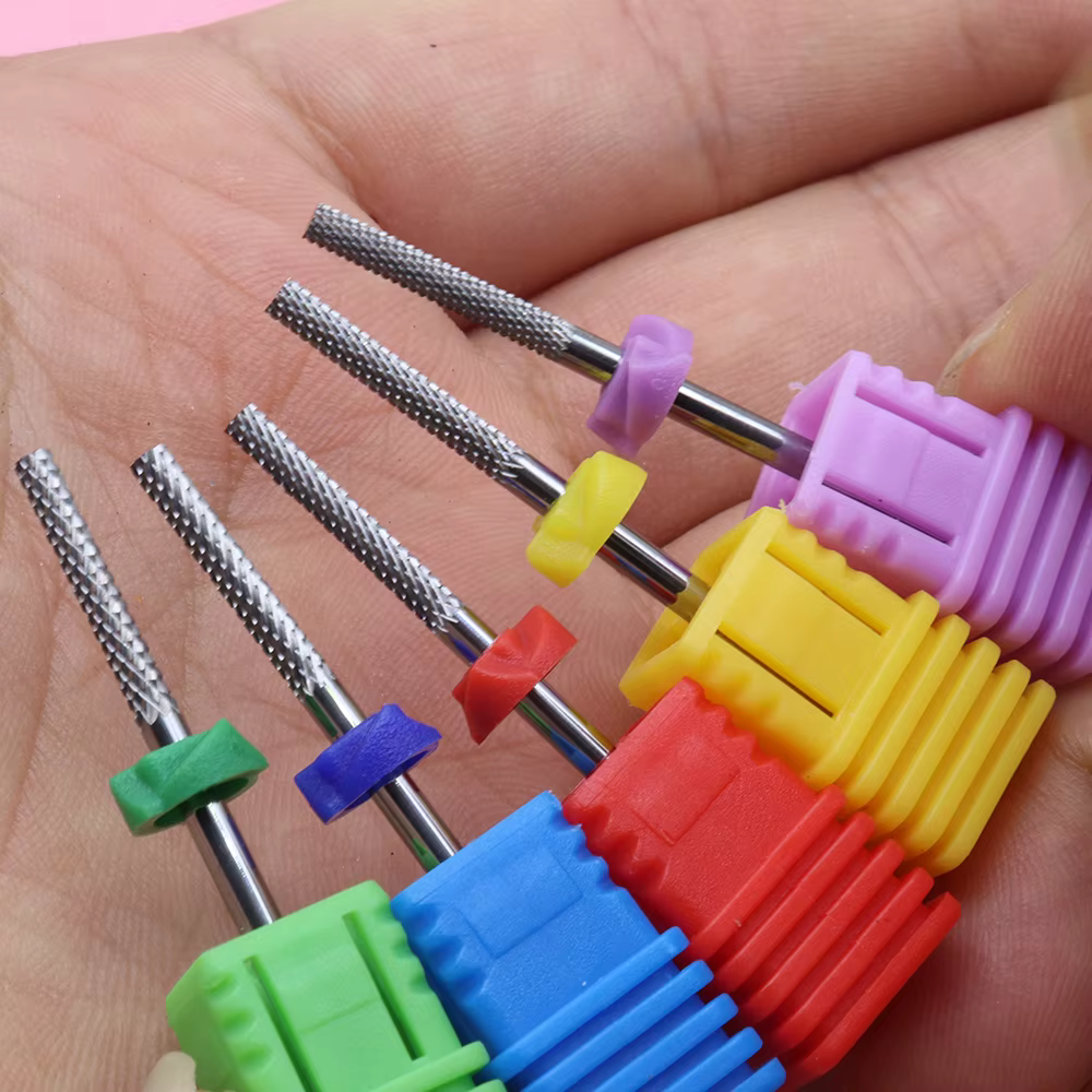 1 pièces forets à ongles de sécurité, forets à cuticules en carbure de tungstène de 3/32 ", rotation