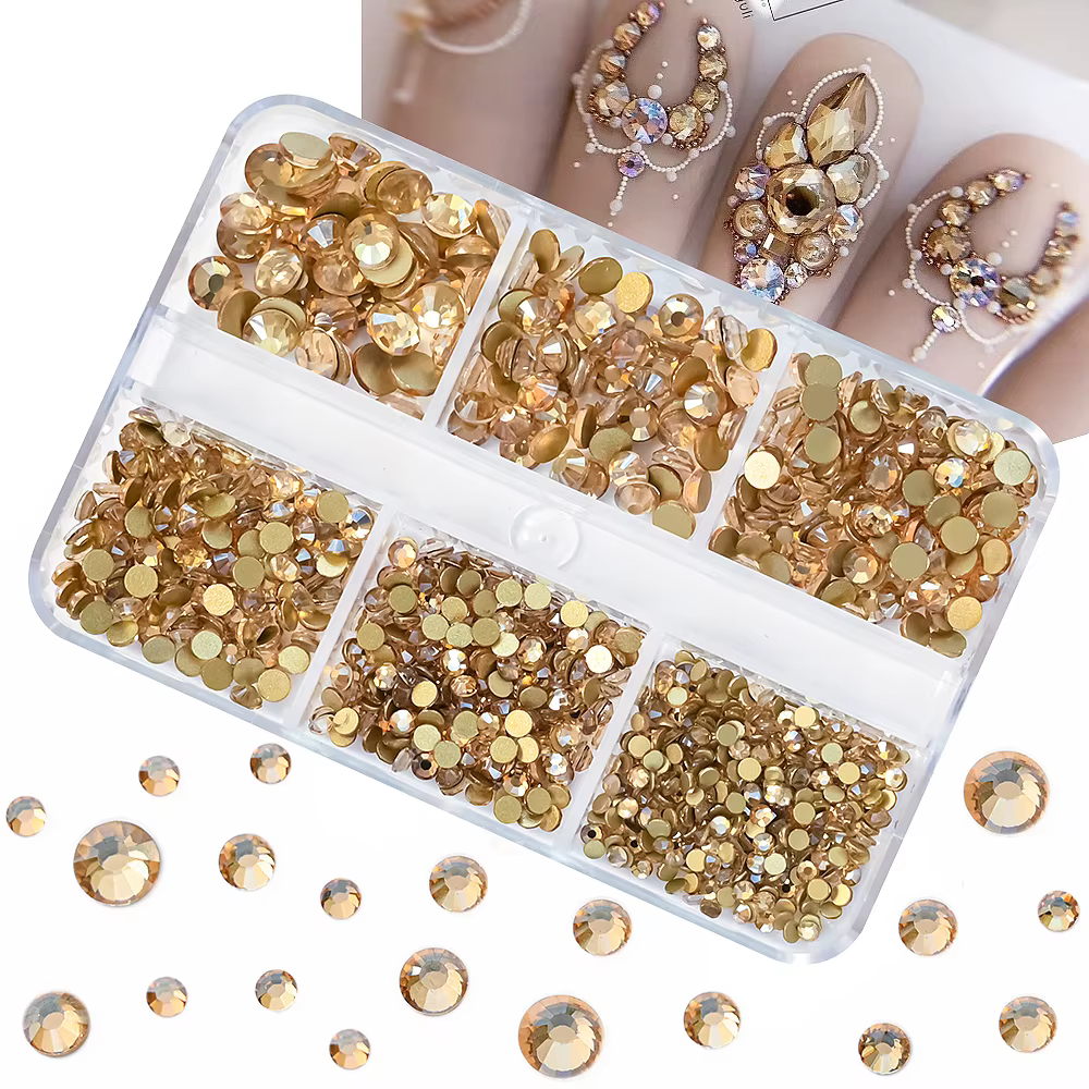 1 boîte Aurora mélange de tailles ss6-ss20 verre Non correcteur à chaud Strass dos plat pierre de cr