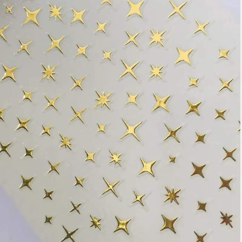 Autocollants 3D Laser argent/or Rose, Art de manucure et de pédicure, Art de décorer les ongles