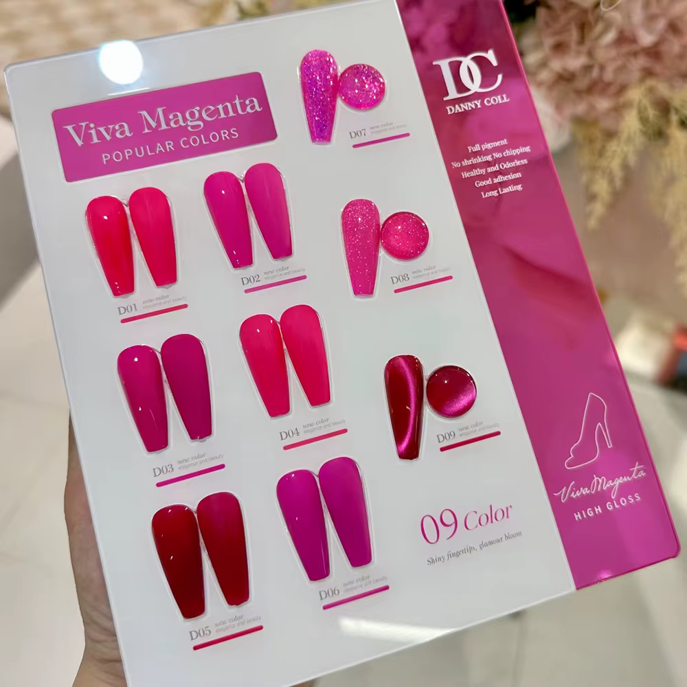 Ensemble de Verhéritage à Ongles Gel UV 9, Couleurs Macaron Rose Pitaya, Couverture Complète, pour S