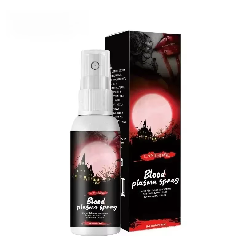 Spray de sang artificiel réaliste et lavable pour maquillage d'Halloween, effet gouttes, pour créer 