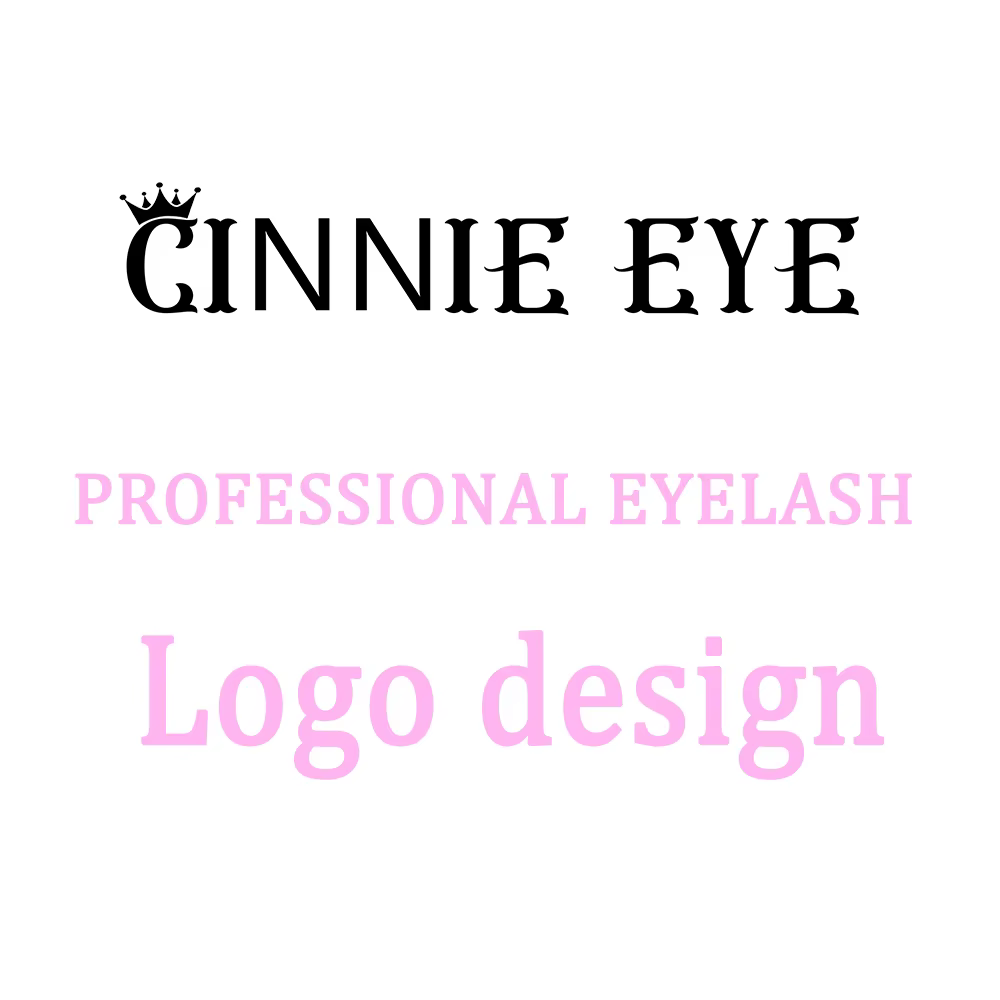 Logo de bricolage 3D, conception de faux cils, livraison directe, vente en gros, Logo de styliste en