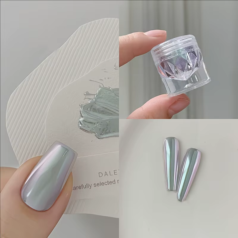 Poudre à ongles dégradée Aurora, effet miroir galvanisé multicolore, paillettes scintillantes pour N