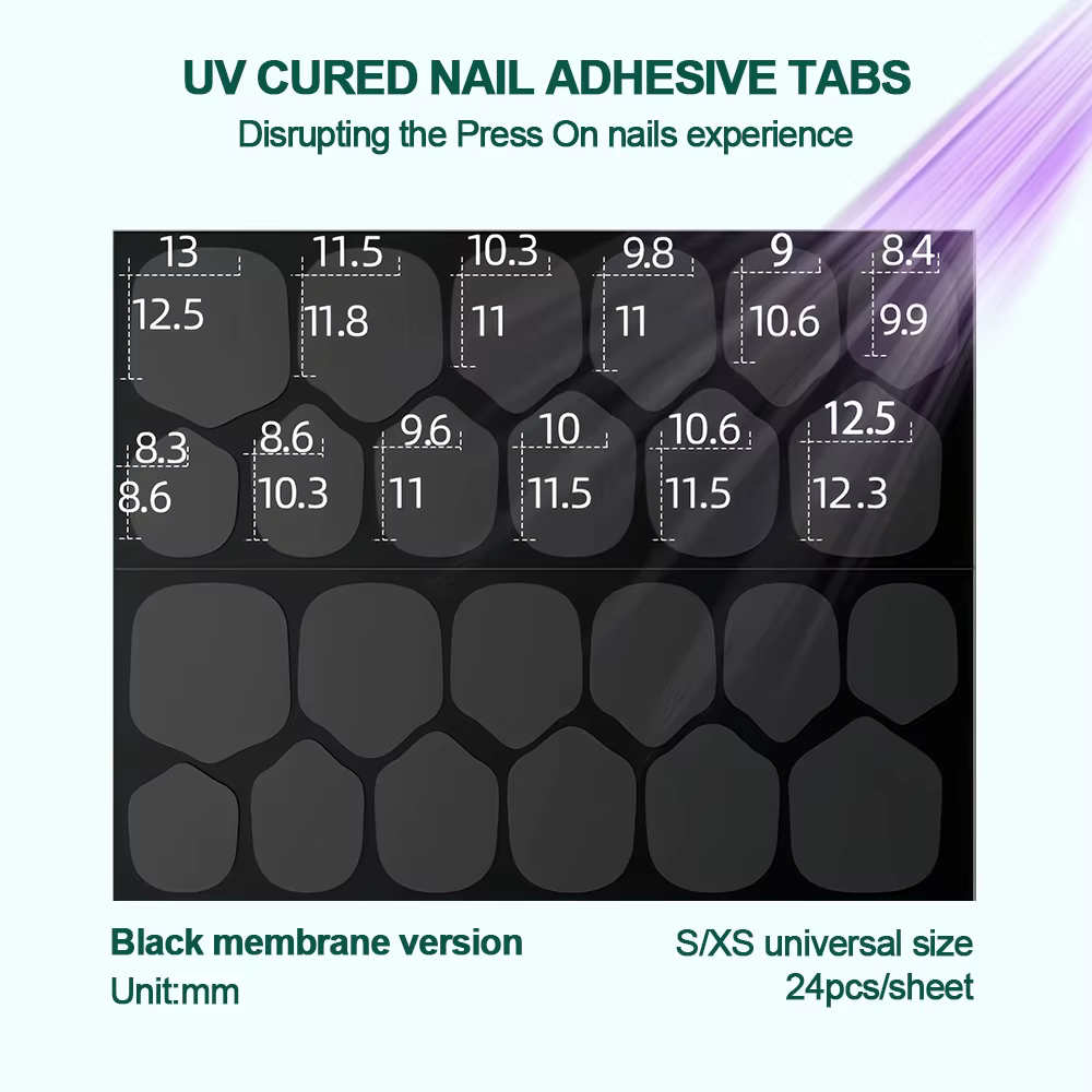 Nailpop Onglets adhésifs pour ongles durcis UV 10 feuilles Onglets de colle pour ongles en gelée dou