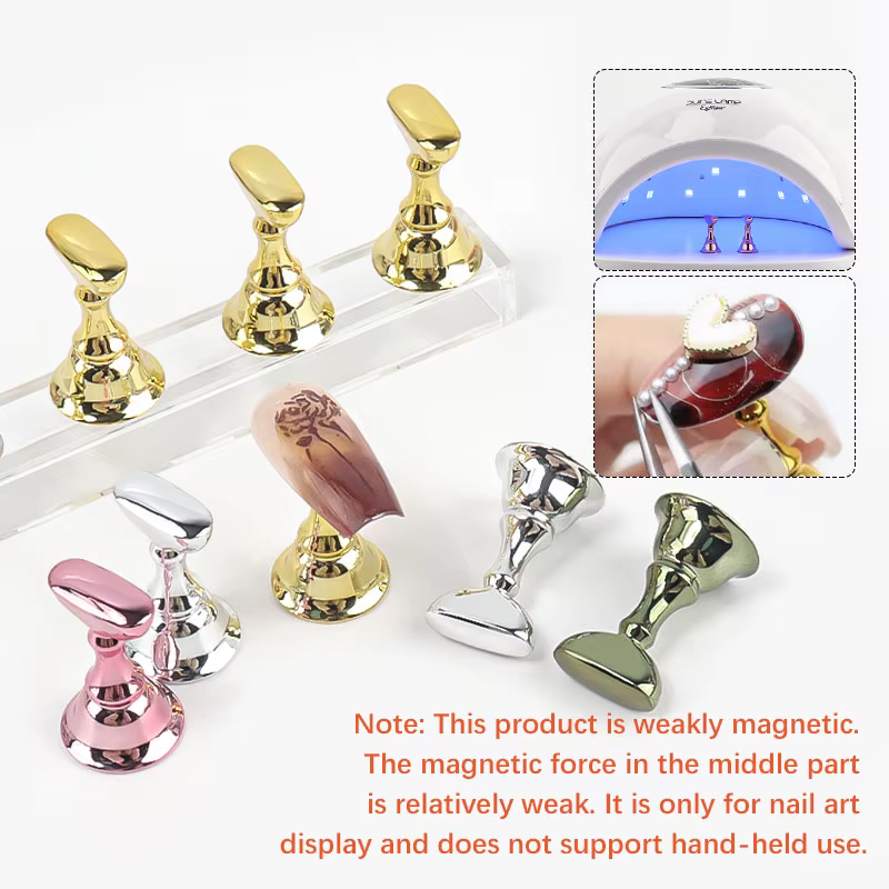 5 pièces support pour ongles faux ongles pointe support de pratique Base en cristal support magnétiq