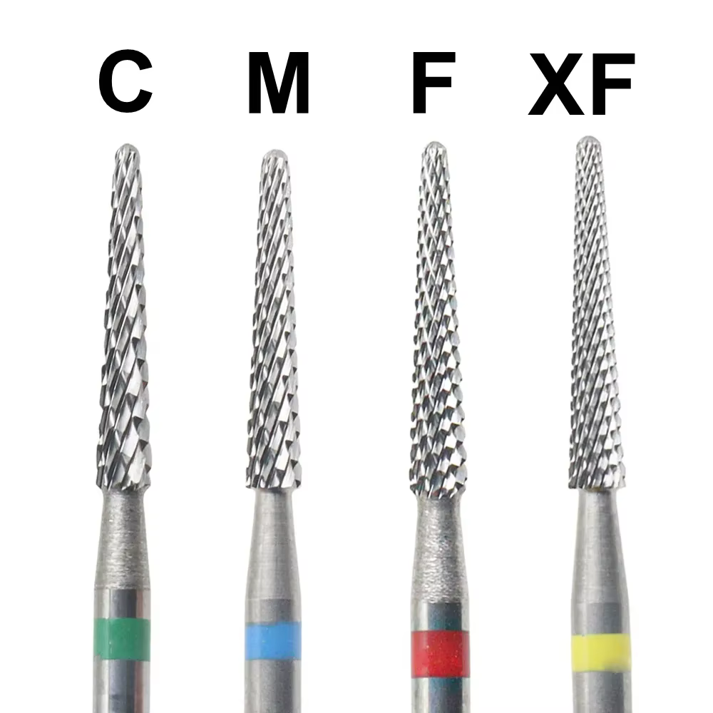 Forets à ongles en acier au tungstène pour pédicure, fraise en carbure pour limes à ongles, manucure