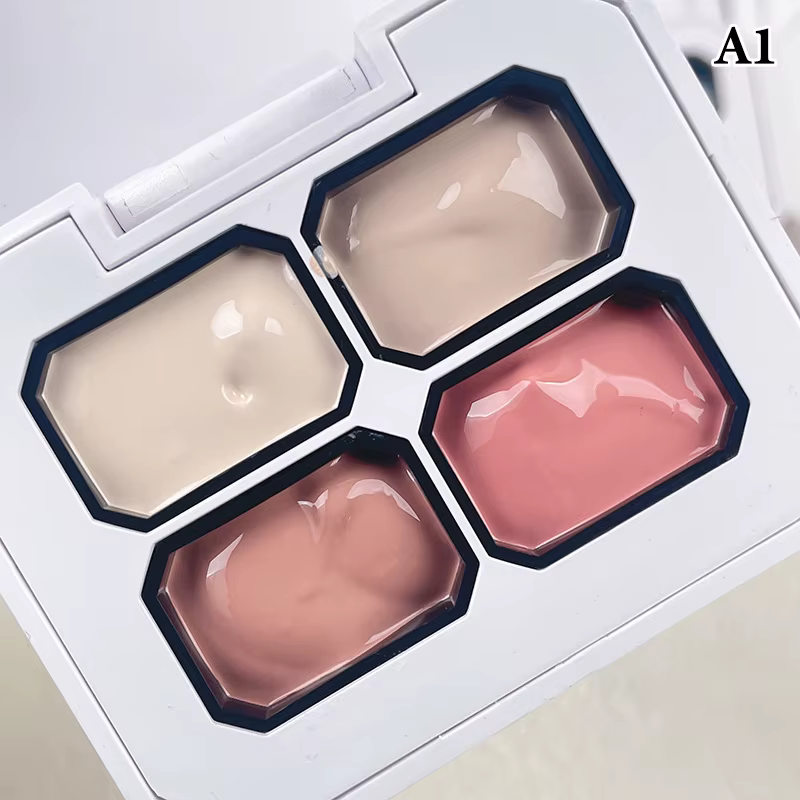 Palette de Gel pour peinture nue, 4 couleurs, pour dessin, vernis à ongles français, Gel UV, outil d