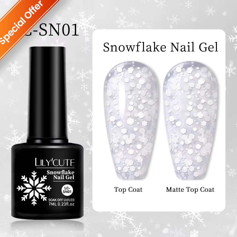 LILYCUTE paillettes Gel vernis à ongles noir argent Super brillant paillettes Gel vernis à tremper U