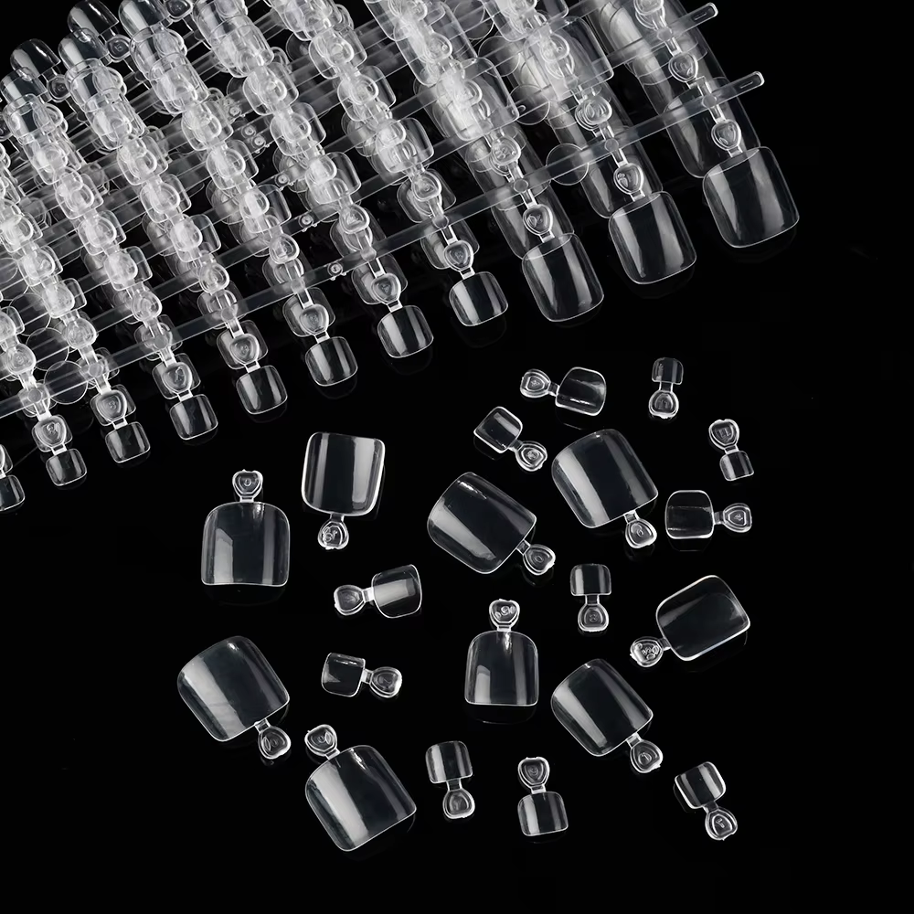 120/240/600 pièces pointes d'ongle en Gel souple clair faux ongles carrés courts artificiels couvert