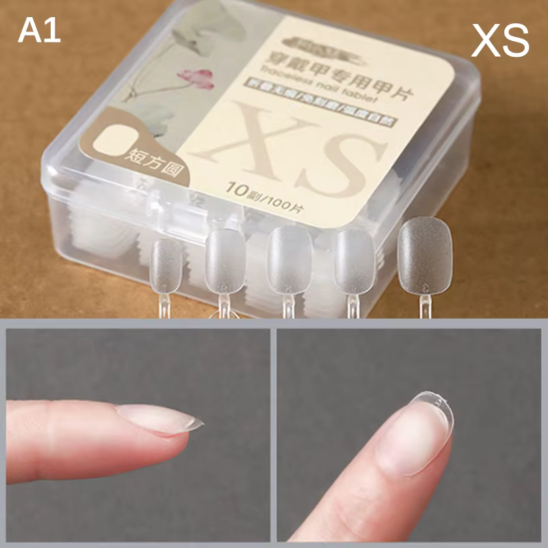 100 pièces/boîte faux ongles presse sur ongles cercueil ongles artificiels clair faux ongles conseil