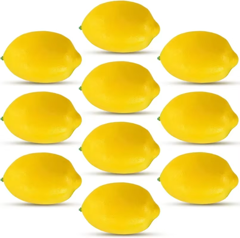 Ensemble de fruits artificiels réalistes, simulation de citron jaune, décoration de fête, maison, cu