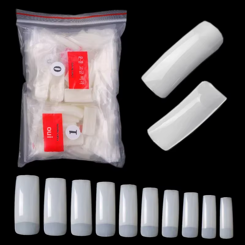 Lot de 500 faux ongles français à couverture complète naturelle, demi-embout pour manucure Nail Art,