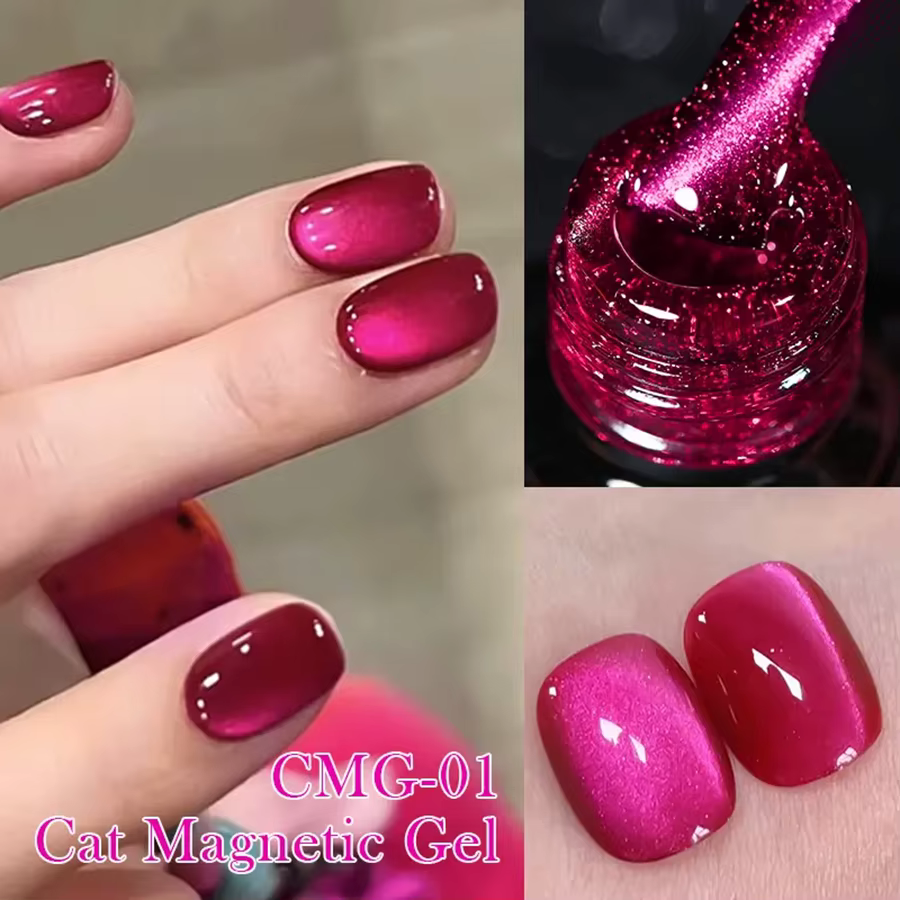 1-6 pièces PSK mystérieux Agile foncé étincelle étoiles sentiments cristal oeil de chat Gel vernis à