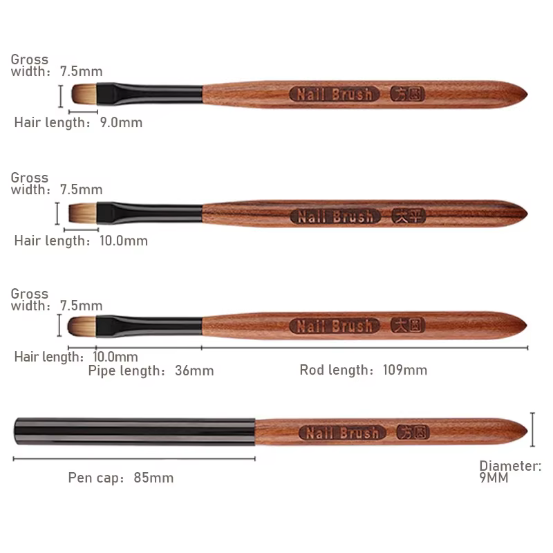 Stylo de photothérapie pour colle à ongles, stylo pinceau pour gel UV, pinceau acrylique, pinceaux p