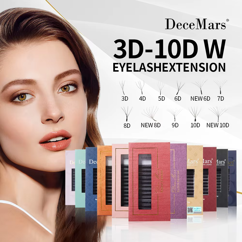 DeceMars 3DW/4DW/5DW/6DW/NOUVEAU 6DW/7DW/8DW/NOUVEAU 8DW/9DW/10DW/NOUVEAU 10DW Extension de cils pou