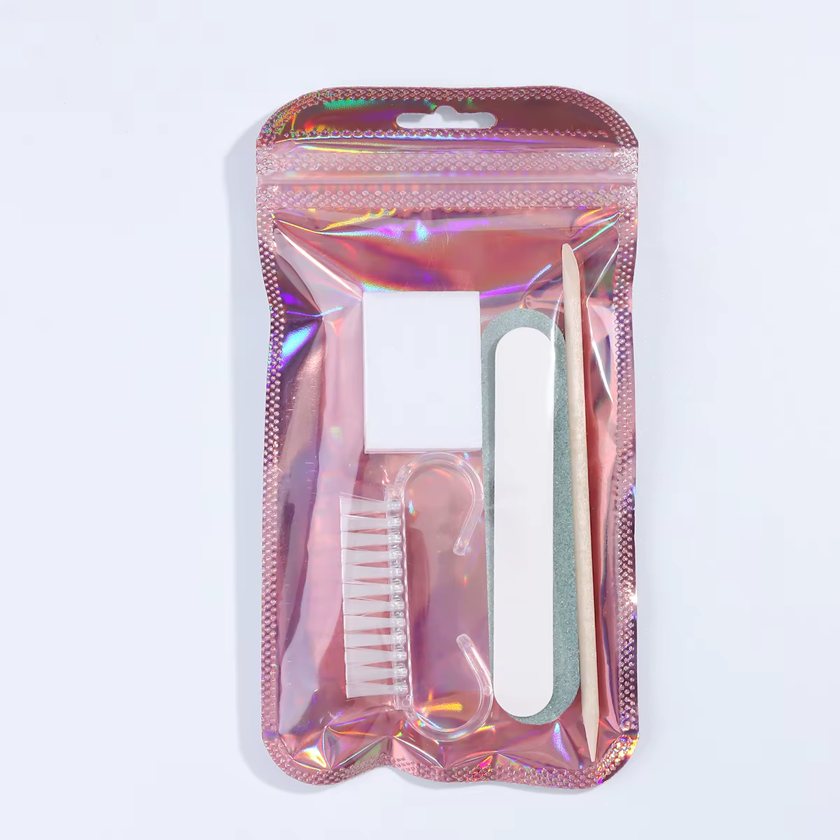 Kit d'art des ongles avec tampon de lime à ongles, blocs de ponçage et de polissage, brosse anti-pou