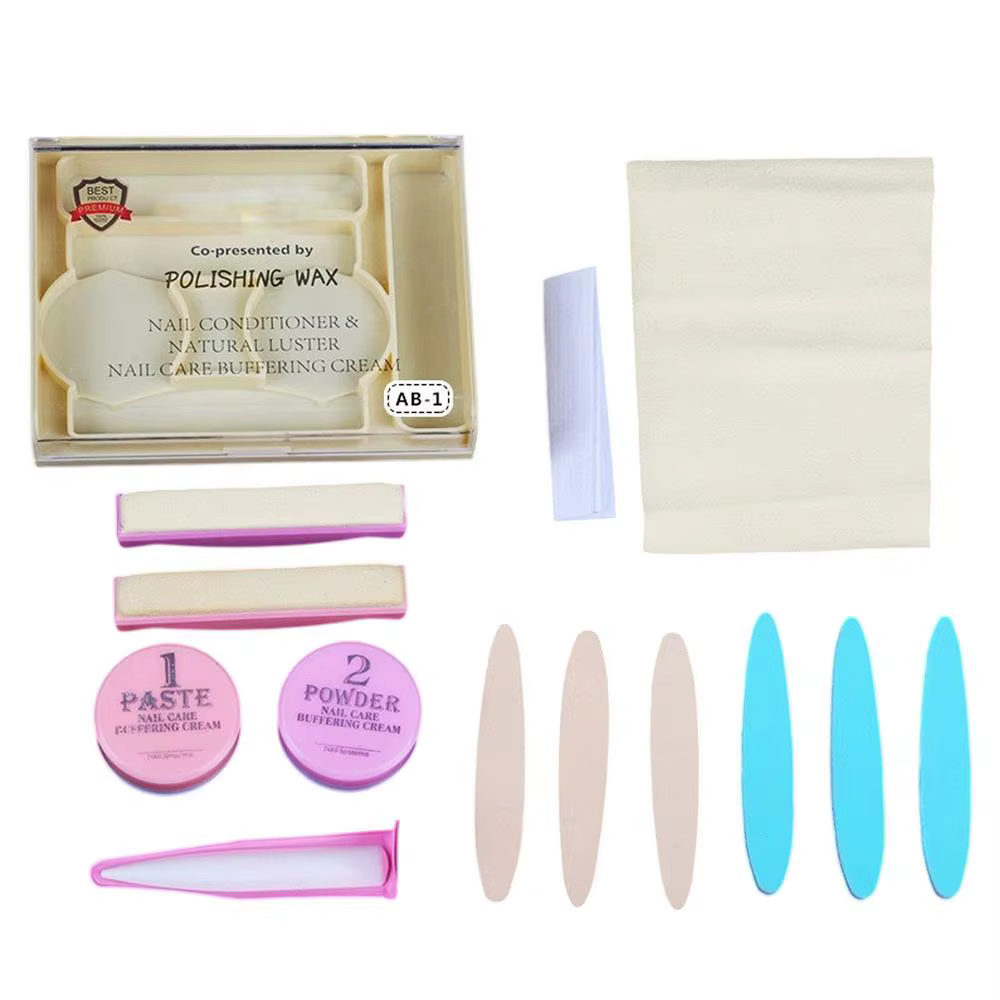 Kit de préparation des ongles naturels, kit de manucure avec polissoir, kit de pédicure pour femmes,