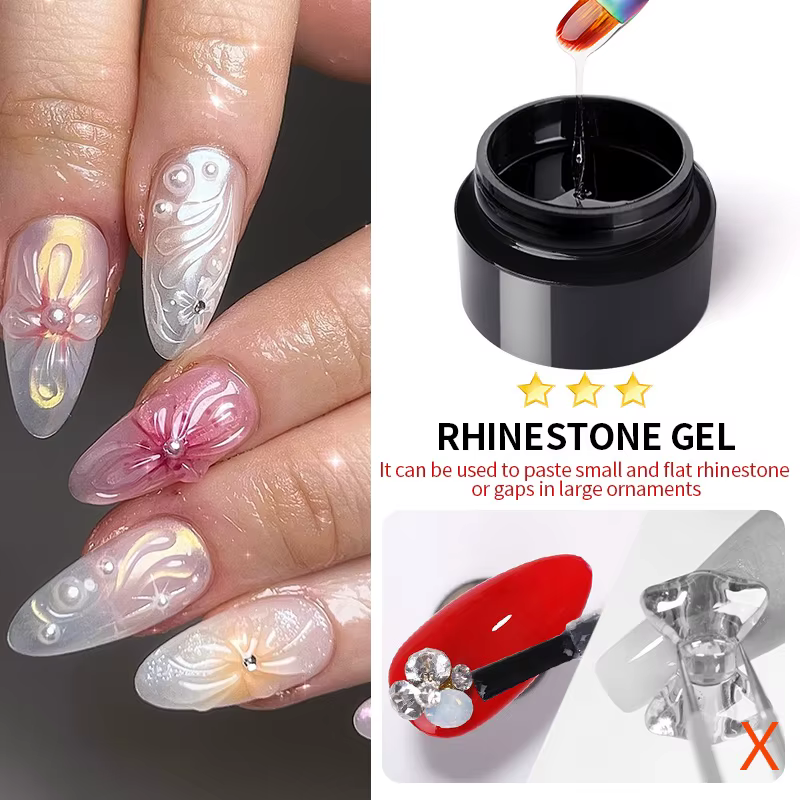 BORN PRETTY 5 EN 1 Gel Polish Transparent Effet Vague d'Eau 3D pour Modelage, Sculpture et Gravure,
