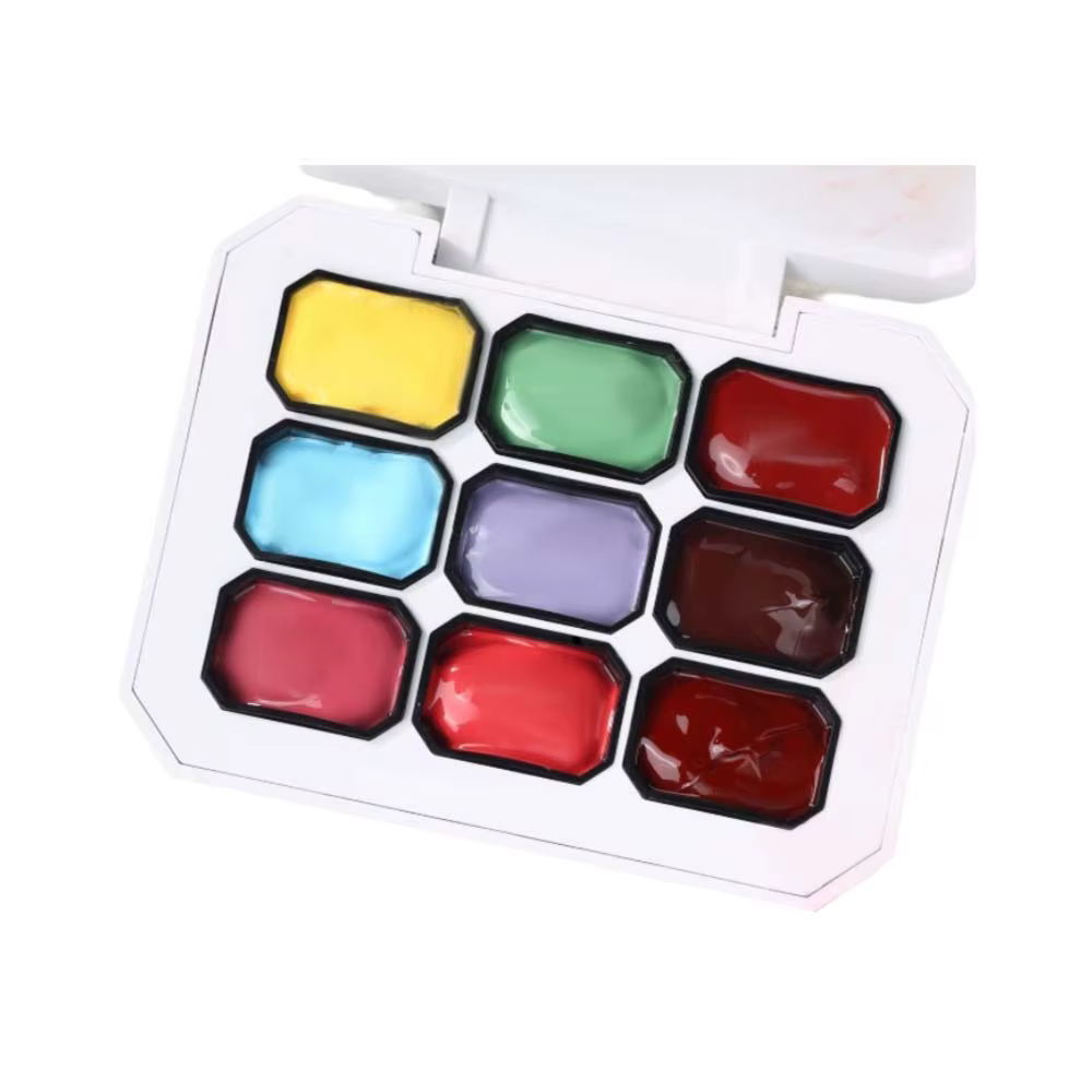 Mini Gel Ombre 4-en-1 pour Ongles, Vernis Solide pour Manucure Française, Gel de Peinture Facile pou