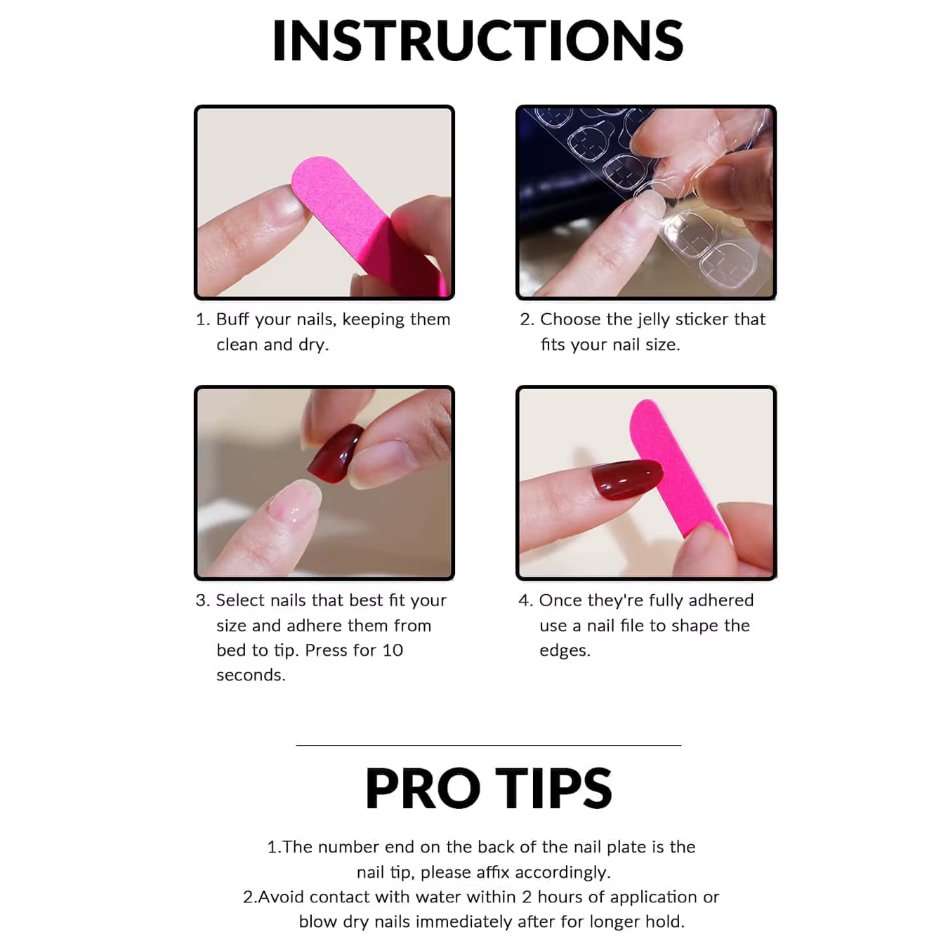 24 pièces d'ongles français noirs à bout pointu, faux ongles carrés, conception d'ongles à faux orte