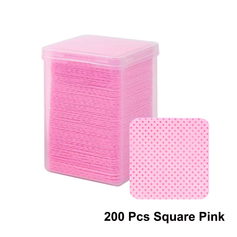 YIKOOLIN 200 lingettes sans peluches pour ongles, lingettes professionnelles pour extensions de cils