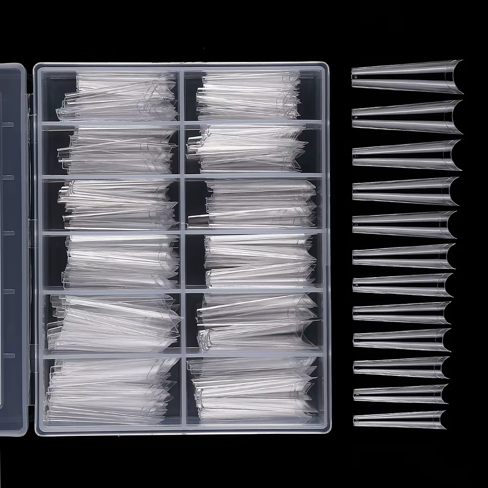 240 pièces/boîte faux ongles conseils carré droit Extra Long demi couverture ongles artificiel acryl