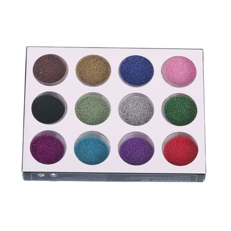 Perles de Caviar pour Nail Art, Micro perles métalliques, embellissement pour Nail Art, décoration d