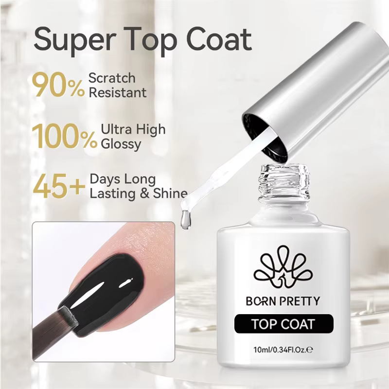 BORN PRETTY-Verhéritage à Ongles Semi-Permanent vernis semis permanents uv Super Top Coat et Base Ge