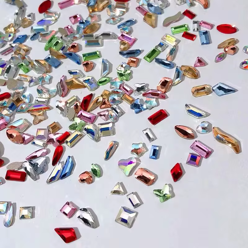 200/100 pièces cristal ongles strass AB breloques de luxe Nail Art Flatback gemmes pour 3D décoratio