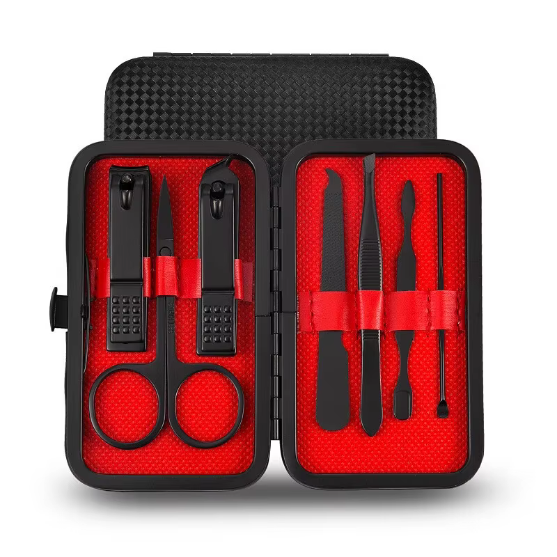 Kit de Manucure Professionnelle en Acier Inoxydable, Coupe-Ongles avec Cuir, Portable, 7/10/12/18/20