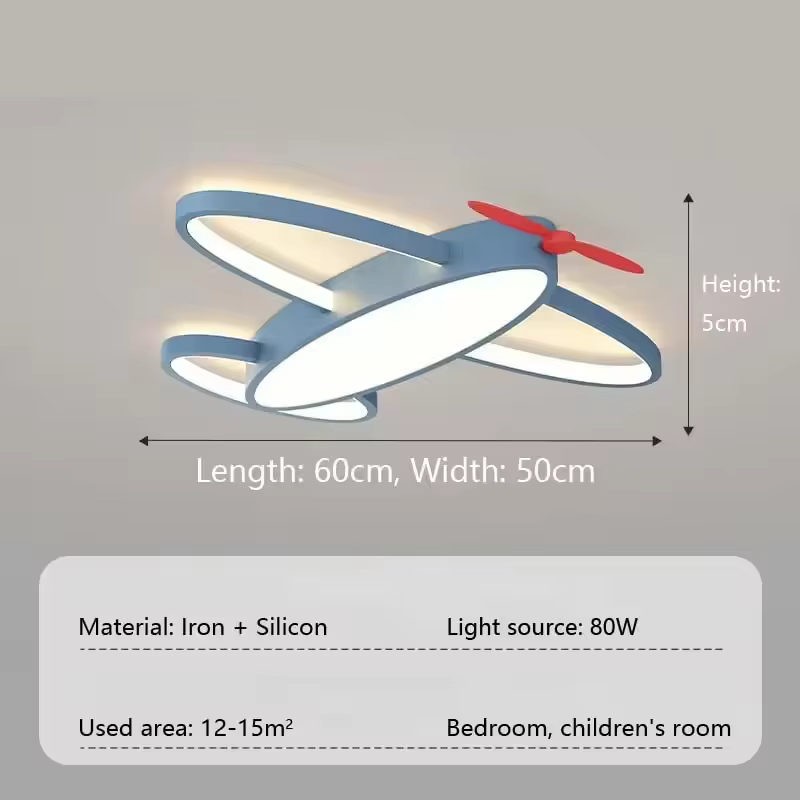 Plafonnier avion dessin animé enfants plafonnier Design créatif Led lampe blanche salon salle à mang