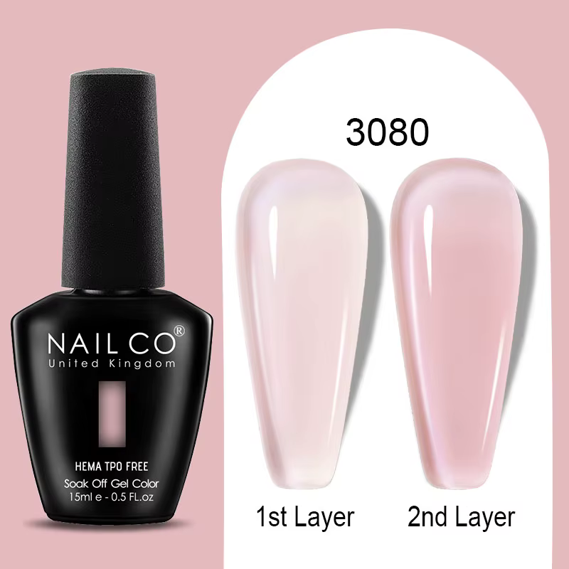 NAILCO 15ML Vernis à Ongles Gel Hiver Maillard Jelly Amber Bouteille Noire Semi-Permanent Soak Off U