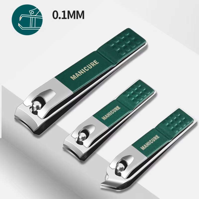Ensemble de manucure avec étui en cuir, Kits professionnels d'outils de soins des pieds et du visage