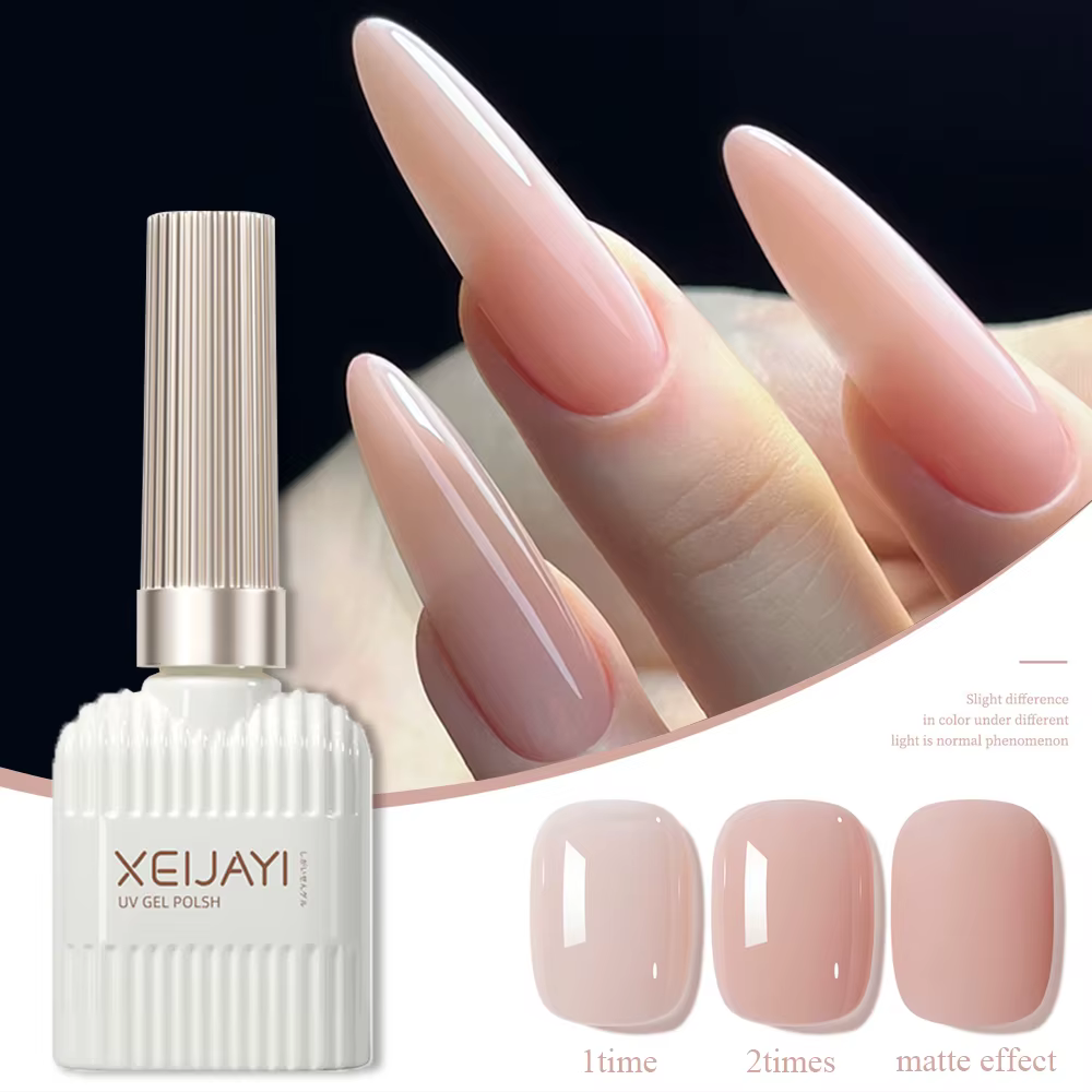 XEIJAYI 1pc 15Ml vernis à ongles Gel rose nu dieu fille vernis à tremper UV/LED Gel vernis pour manu