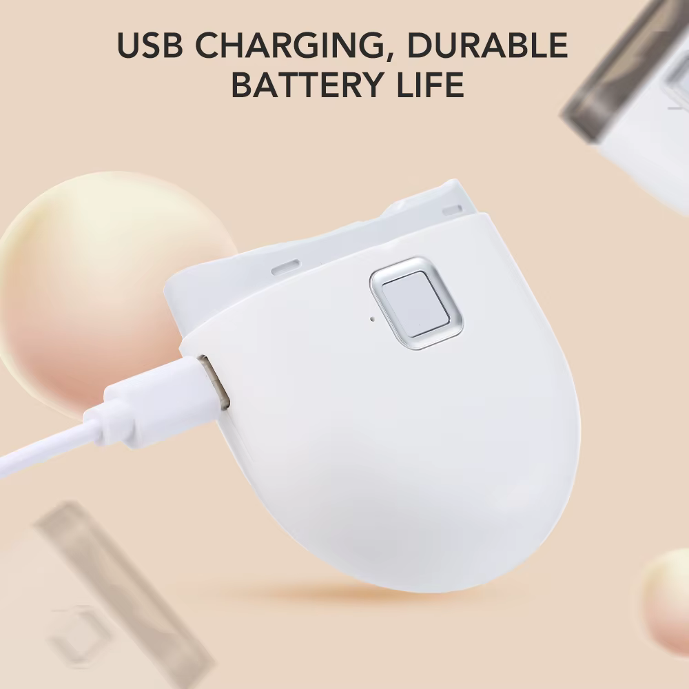 Coupe-ongles électrique avec lumière LED, broyeur automatique de polissage des ongles pour enfants e
