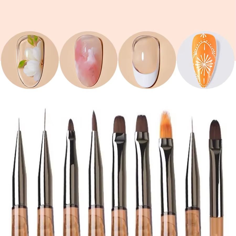 Ensemble de pinceaux à ongles pour professionnel et domestique, stylos de travail tatifs, peinture a
