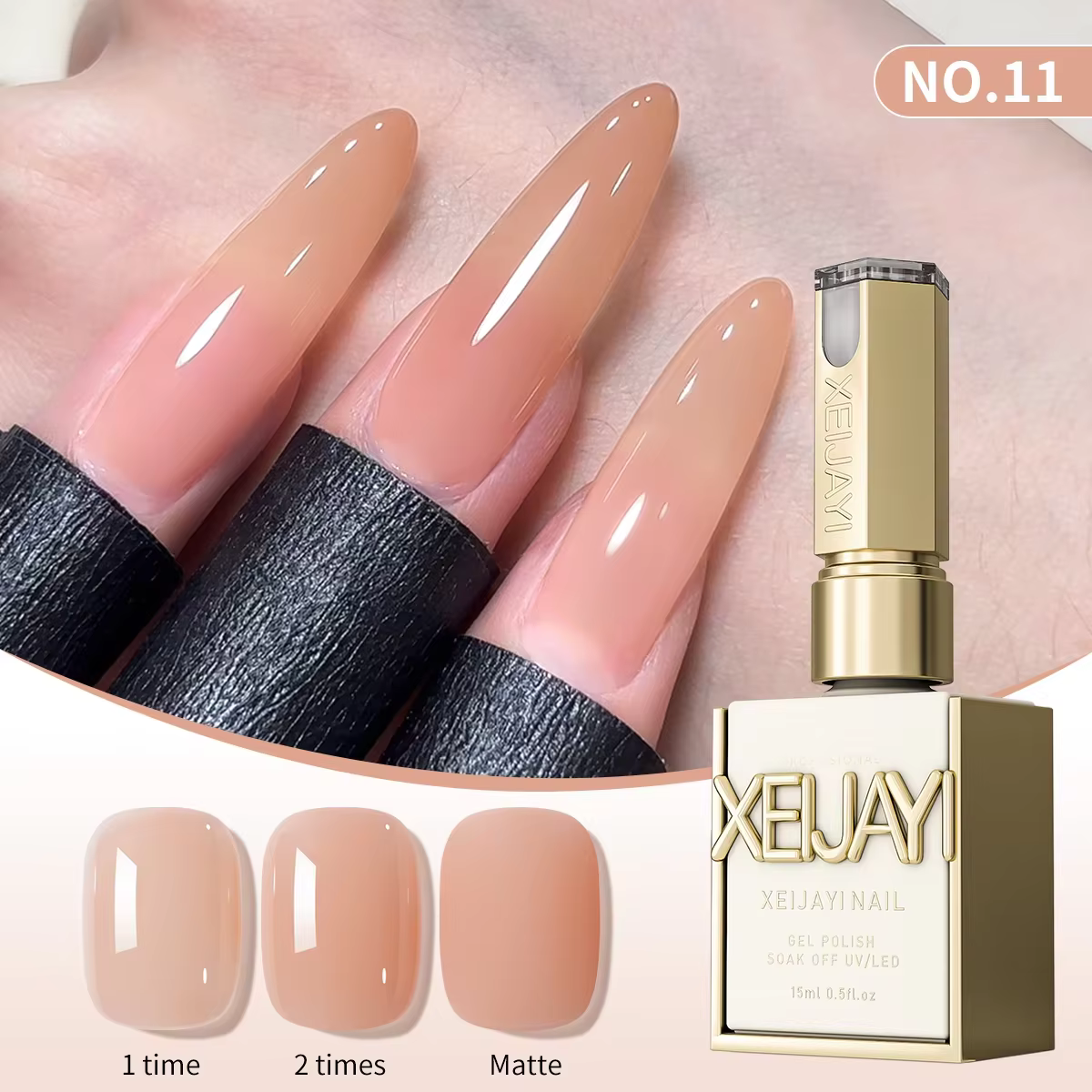 Vernis à ongles gel rose transparent 15ML vernis à ongles longue durée gel imbibé Led/UV vernis à on