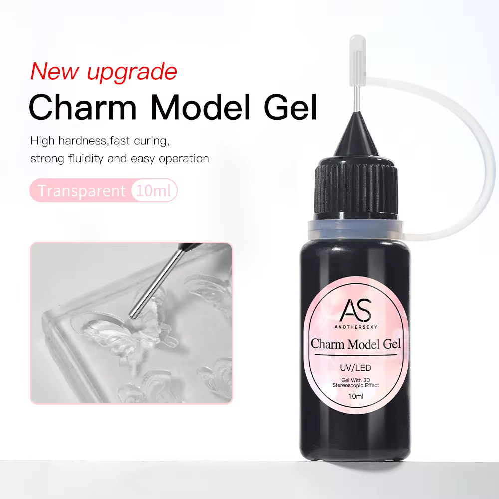 AS 10ml 3D bricolage Design Nail Art Gel vernis à ongles Tpo gratuit clair 3D sans essuyage Sculptur