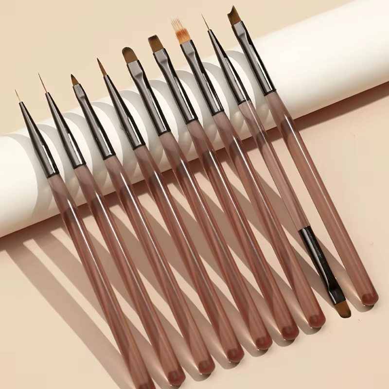 Pinceau à Ongles Acrylique pour Manucure, Stylo de Peinture, pour Dessin, Design Nail Art, Gel UV, N