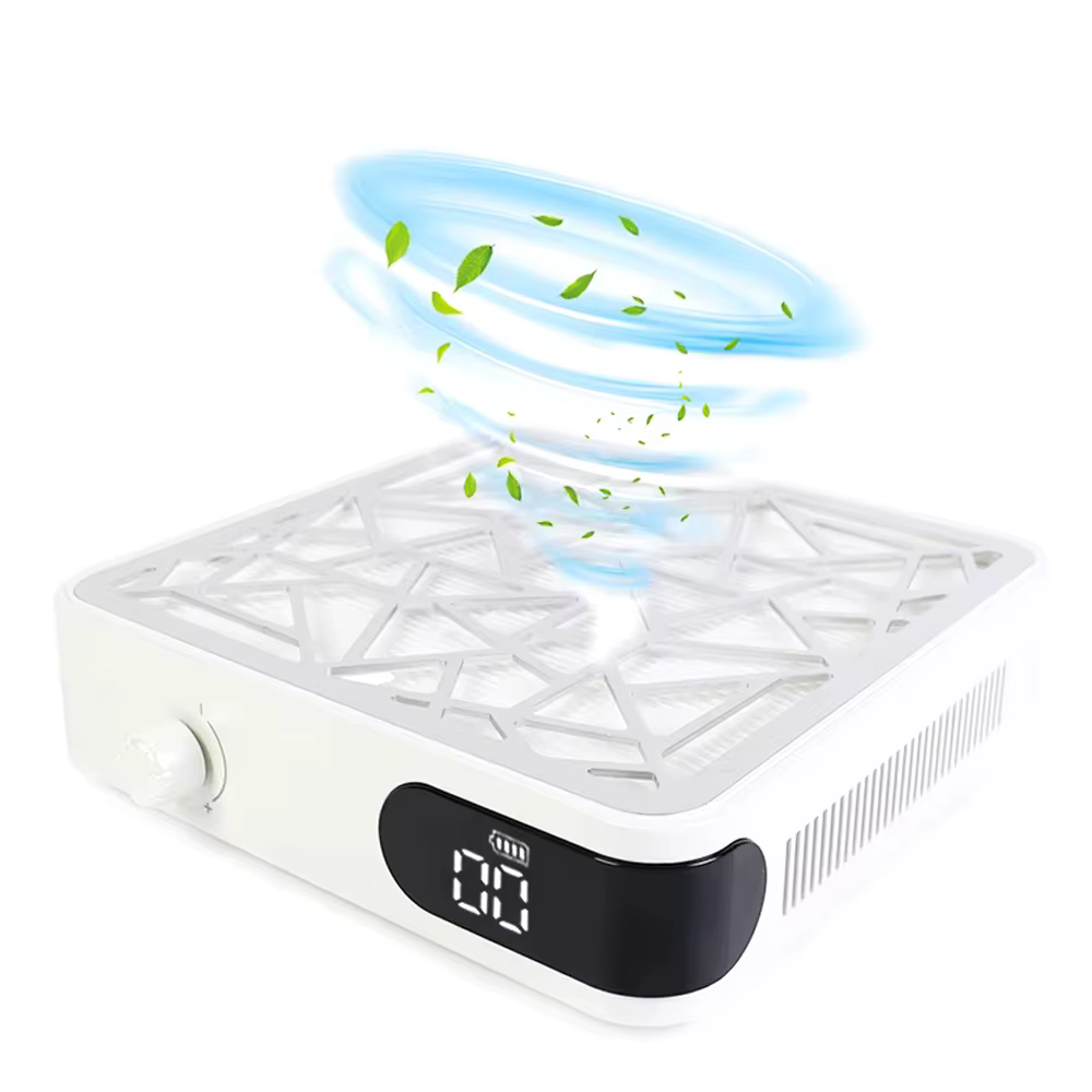 Aspirateur à poussière pour ongles professionnel rechargeable, puissant, avec aspiration réglable et