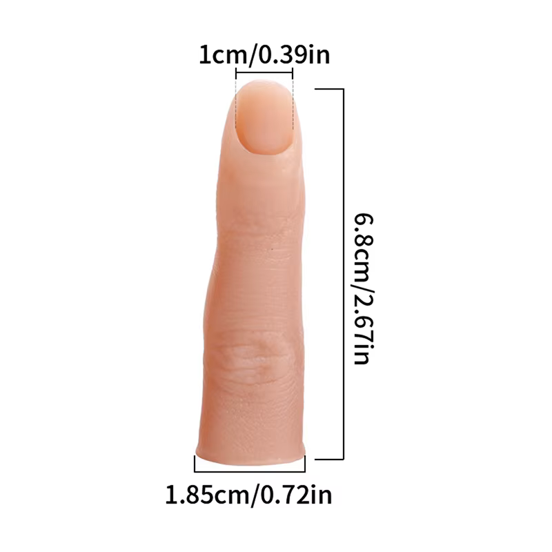 Faux Ongles en Silicone Souple pour la Pratique de Manucure, Accessoires d'Entraînement, Pliable, N6