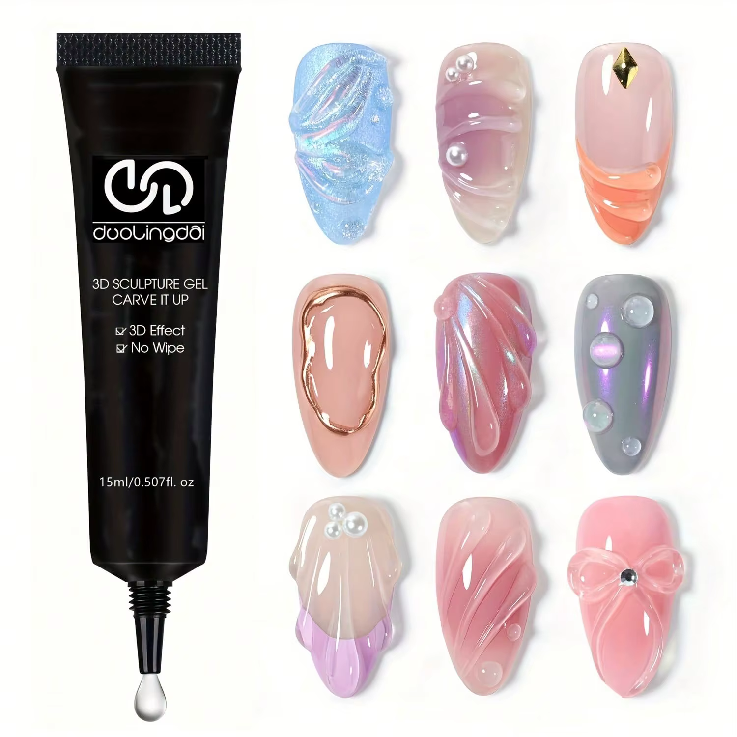 Gel 3D – Gel de modélisation pour Nail Art, adapté au Design des ongles, automne et hiver, Nail Art 